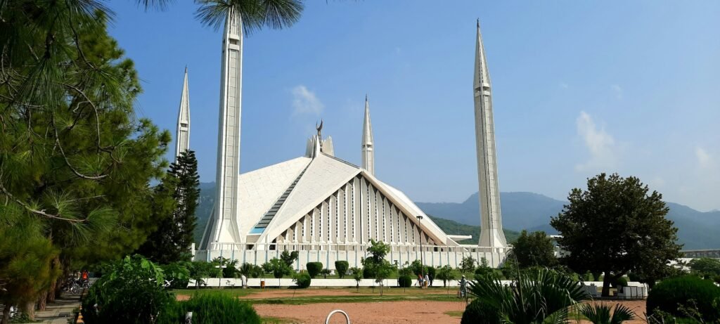 Beautiful View of Faisal Masjid
